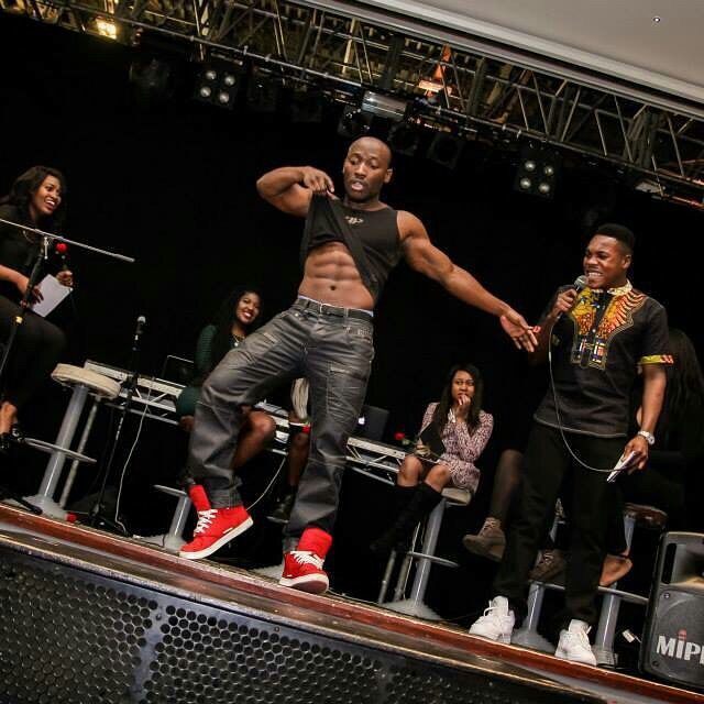 Charisma does his thing on stage