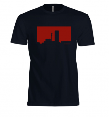 Jozi Streets Navy Blue T-Shirt - Red